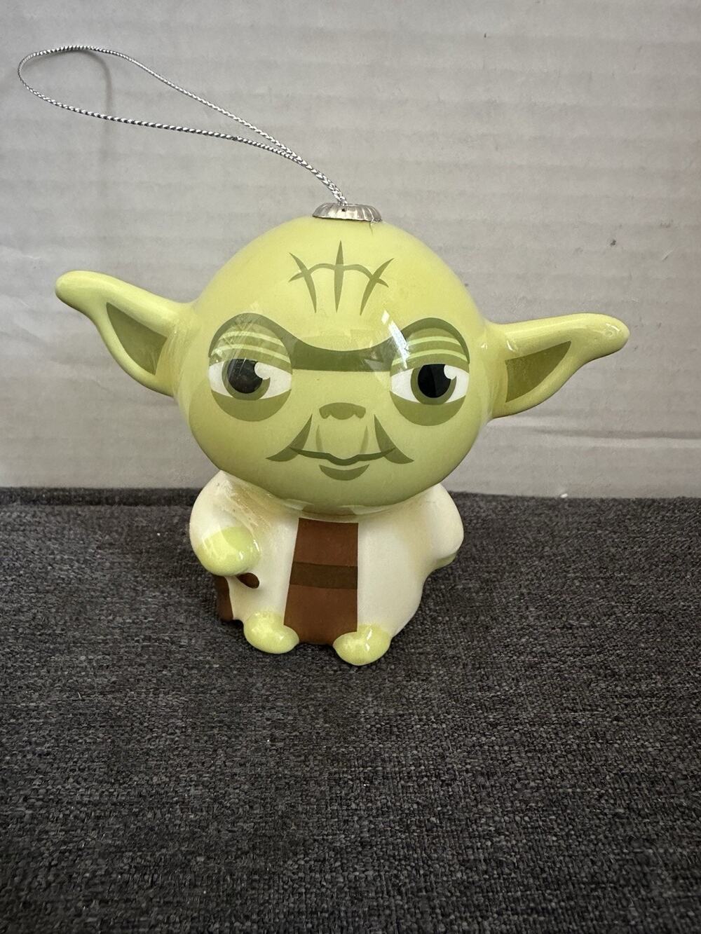 Star Wars Yoda Ceramic Christmas Ornament 2005 Lucasfilm LFL Jedi Vintage